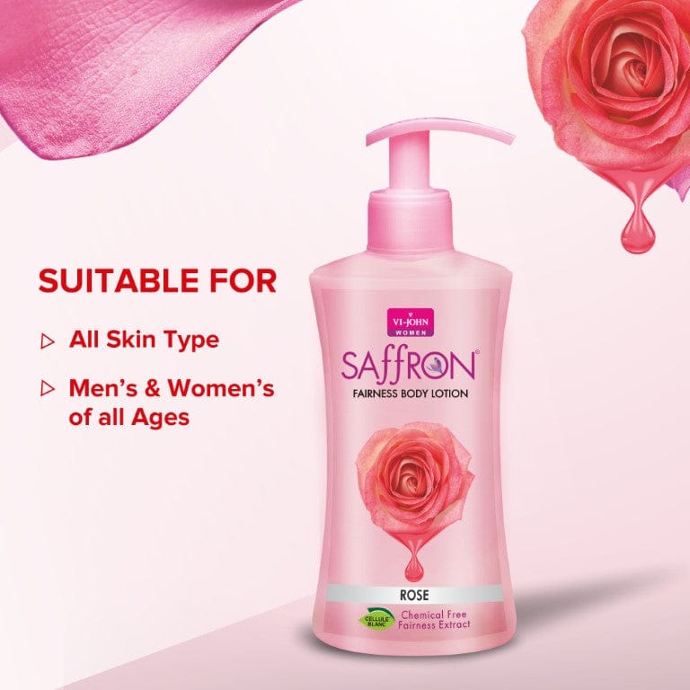 Vi-John Body Lotion Combo Of 2 | 250 ML Each | For Men And Women | All Skin Types | Turmeric | Rose 500 ML