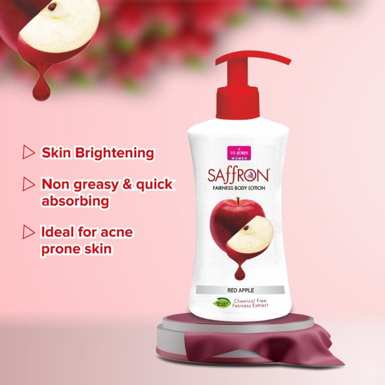 VI-JOHN Body Lotion Combo Of 2 | 250 ML Each | For Men And Women | All Skin Types | Milk & Almond | Red Apple 500 ML