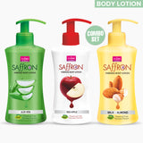 Vi-John Body Lotion Combo Of 3 | 250 ML Each | For Men And Women | All Skin Types | Aloe Vera | Red Apple | Milk & Almond 750 ML