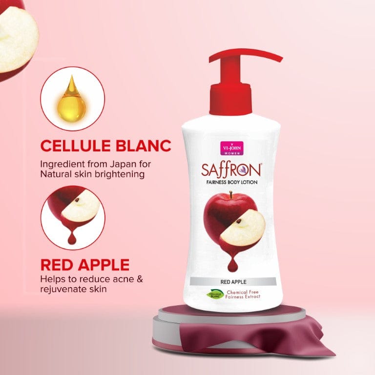 Vi-John Body Lotion Combo Of 3 | 250 ML Each | For Men And Women | All Skin Types | Aloe Vera | Red Apple | Milk & Almond 750 ML