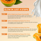 VI-JOHN Saffron Insta Papaya Brightening Facial Kit with Free Turmeric Face Wash (55 + 50 G) 110 G