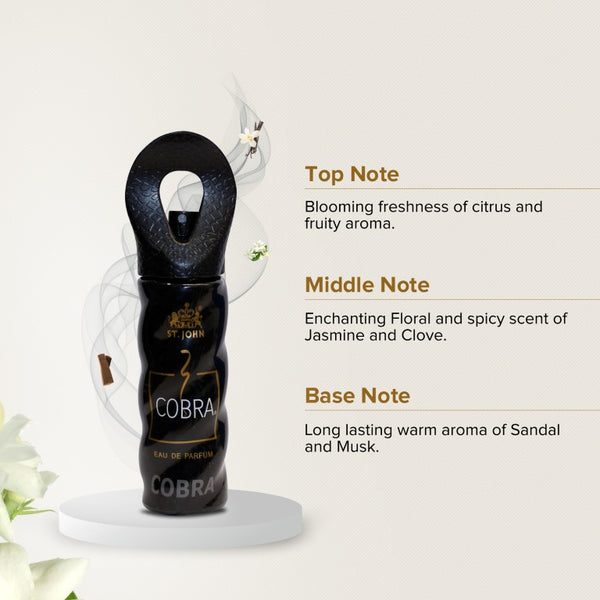 St-John Cobra Classic Edition Long Lasting Perfume, Eau De Parfum  - 30 ML (Pack Of 2) For Men & Women