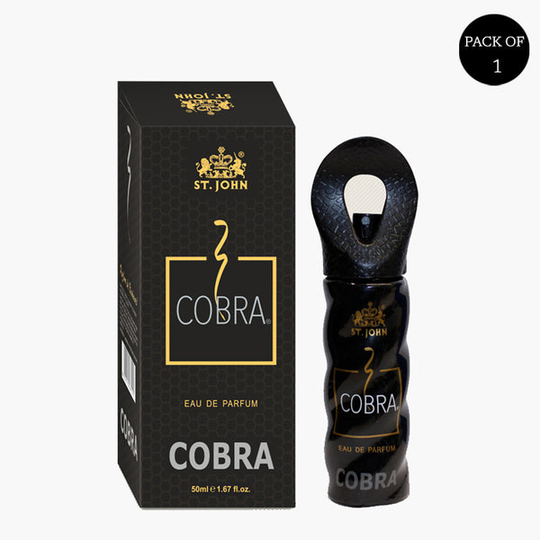 St. John Cobra Men Cobra Perfume Long Lasting | Eau De Parfum For Men - 50 ML (Pack Of 2)