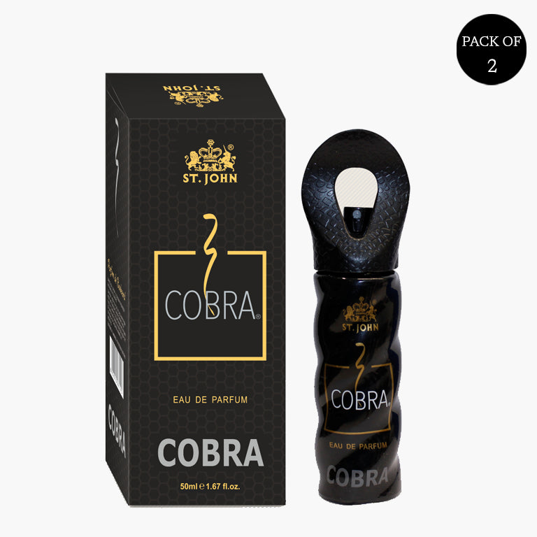 St-John Cobra Classic Edition Long Lasting Perfume, Eau De Parfum  - 50 ML (Pack Of 2) For Men & Women
