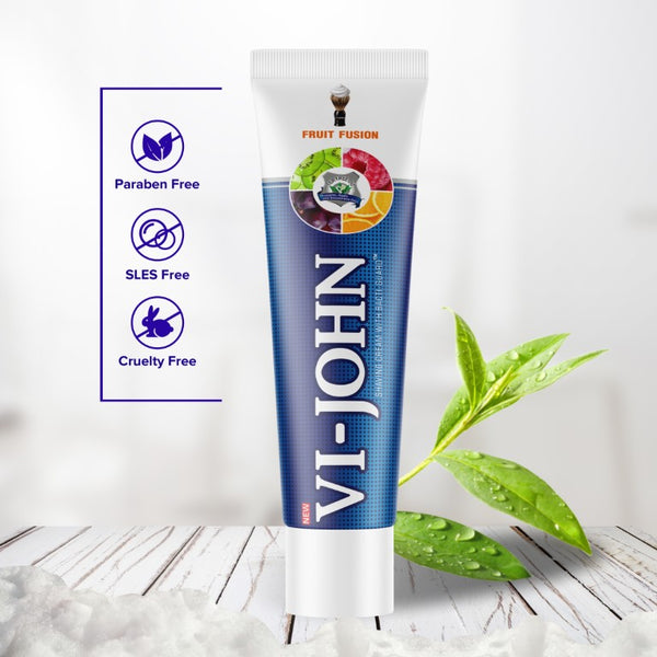 VI-JOHN Fruit Fusion Shaving Cream 125 GM- Pack of 4